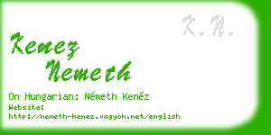 kenez nemeth business card